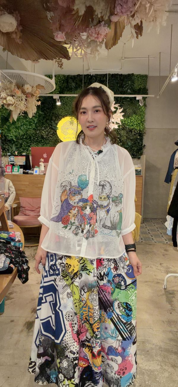 貓咪威尼斯面具襯衫 