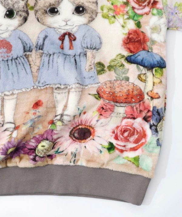 屋敷貓咪法蘭絨上衣 