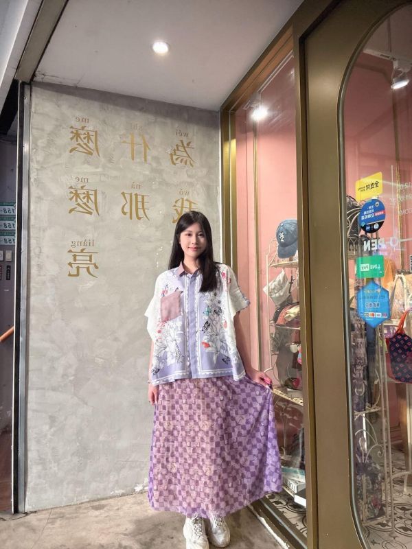 雙面穿-蘑菇方格泡泡裙 
