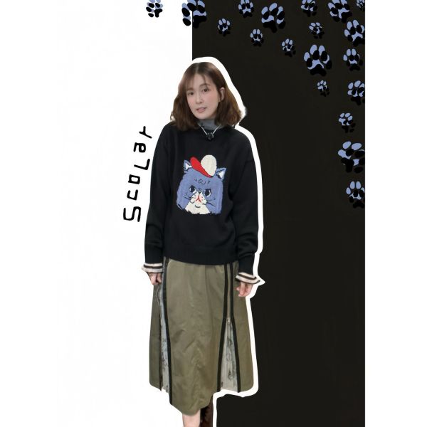 小愛貓針織上衣 