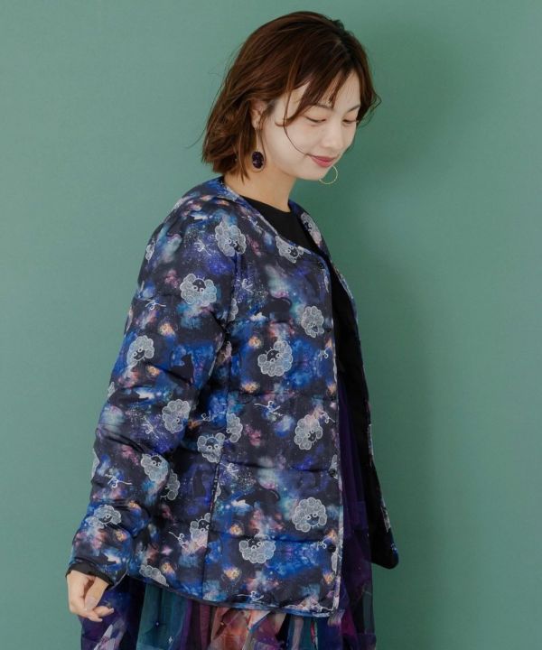 雙面穿-星空宇宙娃頭羽絨外套 