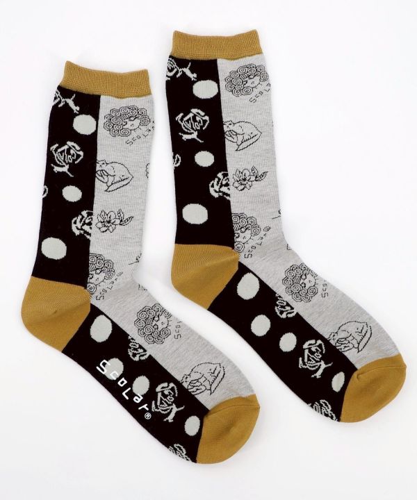 秋冬9月-撞色點點襪 