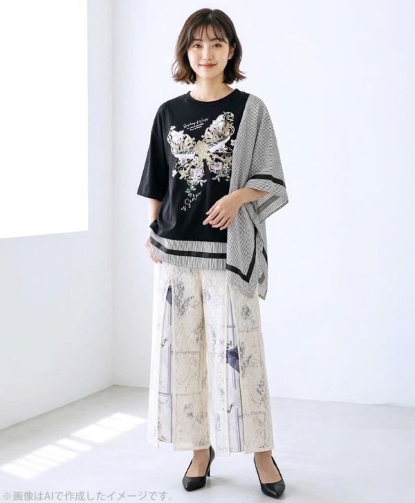 巴黎風景蕾絲造型底褲 