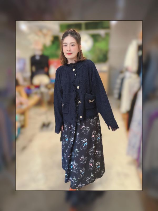 毛尼格流蘇小外罩 