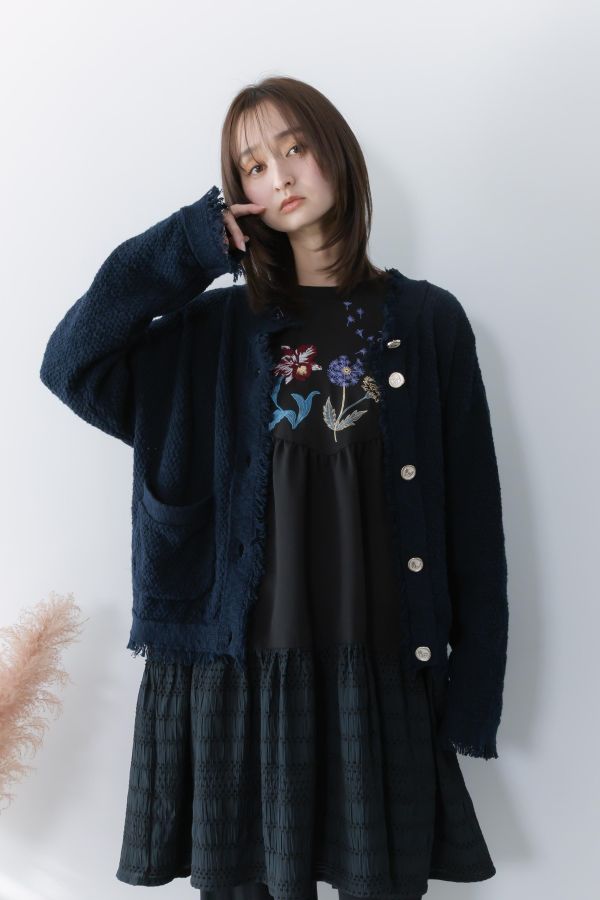 毛尼格流蘇小外罩 