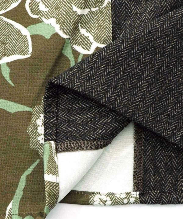 繁星花異材質拼接洋裝 