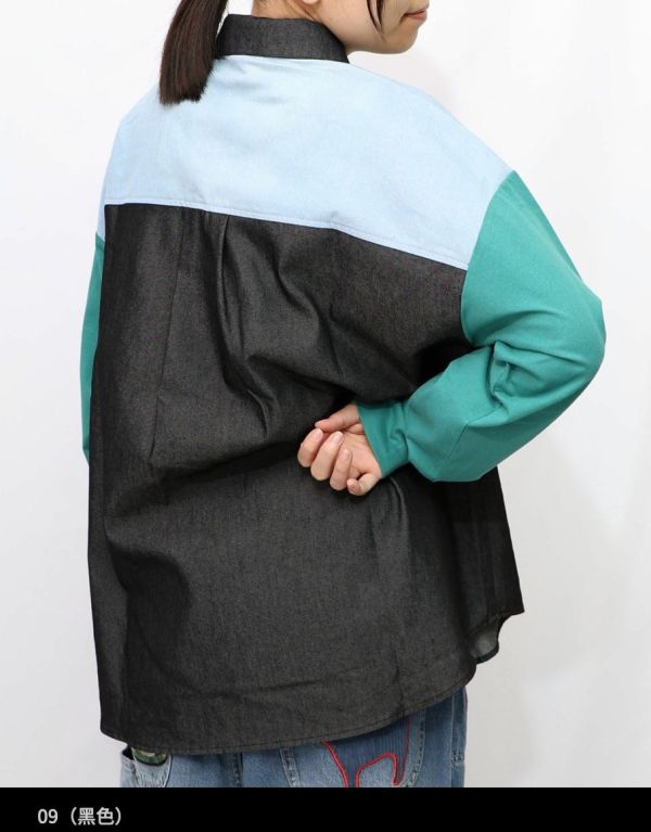 貓咪刺繡領子襯衫 