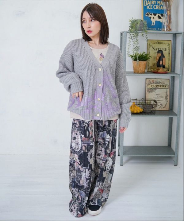 蝴蝶鏤空漸層針織外罩 