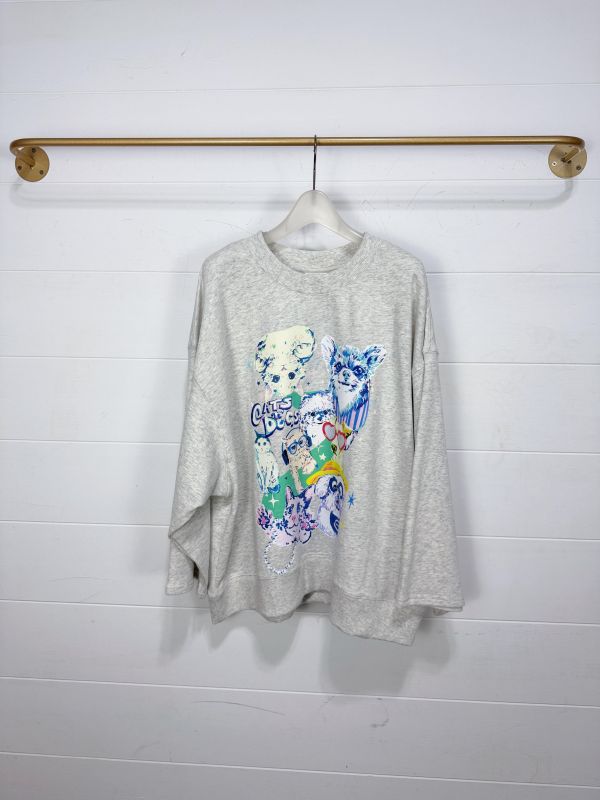 貓狗塗鴉主圖上衣 