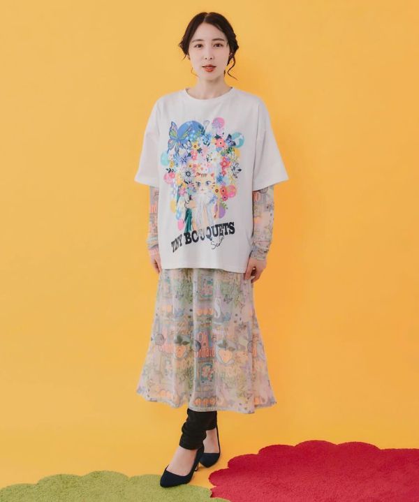 夏日小花束造型上衣 
