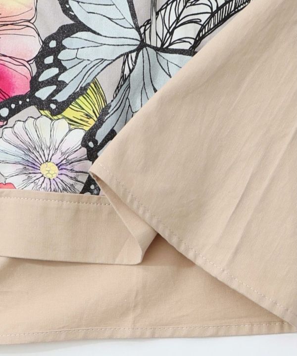 剪影貓咪花朵襯衫 