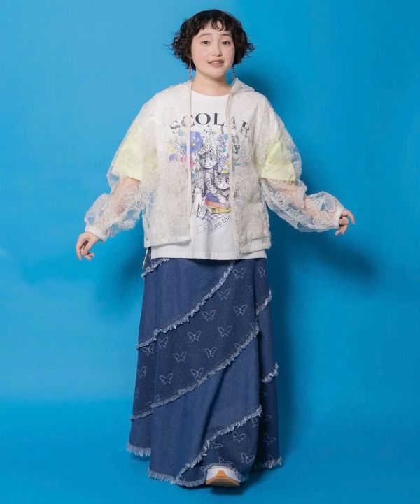 立體花朵蕾絲連帽造型外套 