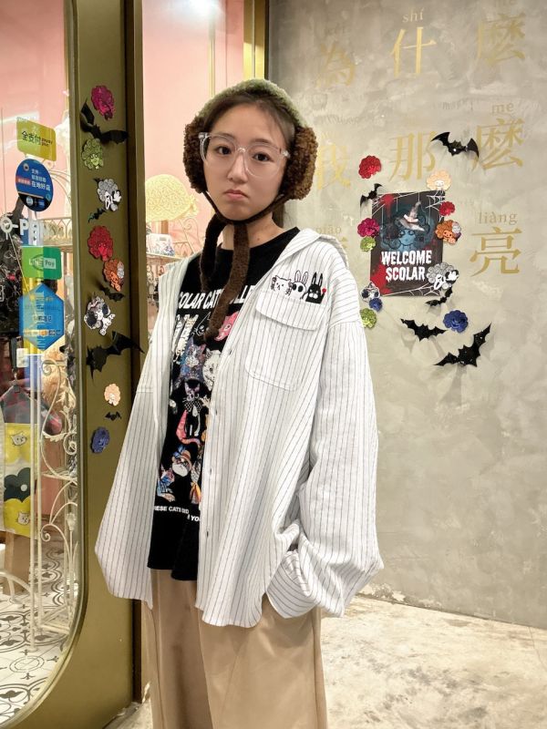 偷窺集合條紋襯衫 