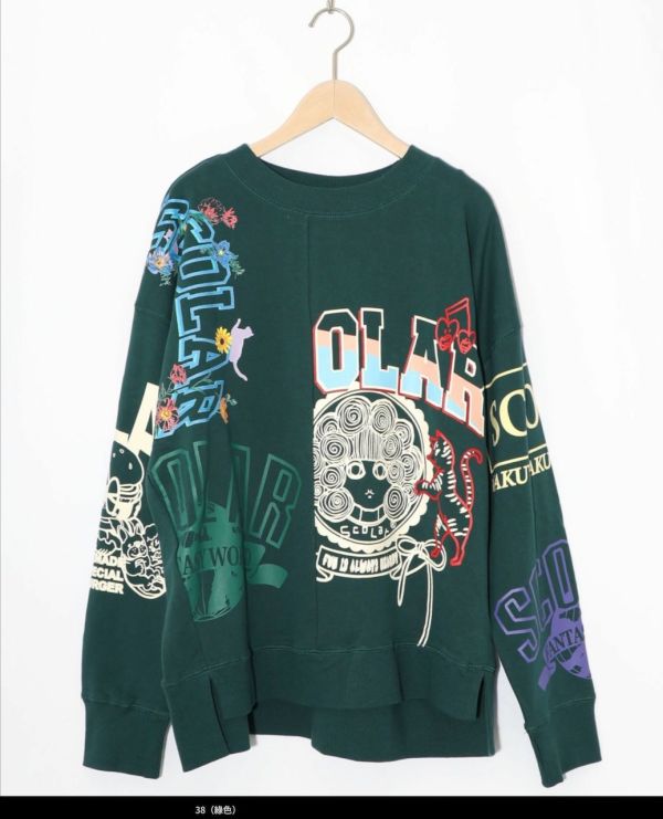 娃頭拼接造型上衣 