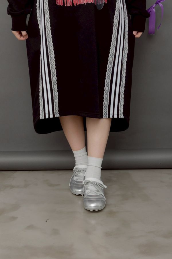 蕾絲拼接長版上衣 