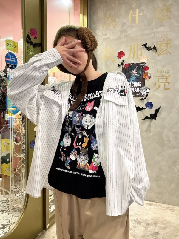 貓塗鴉集合上衣 