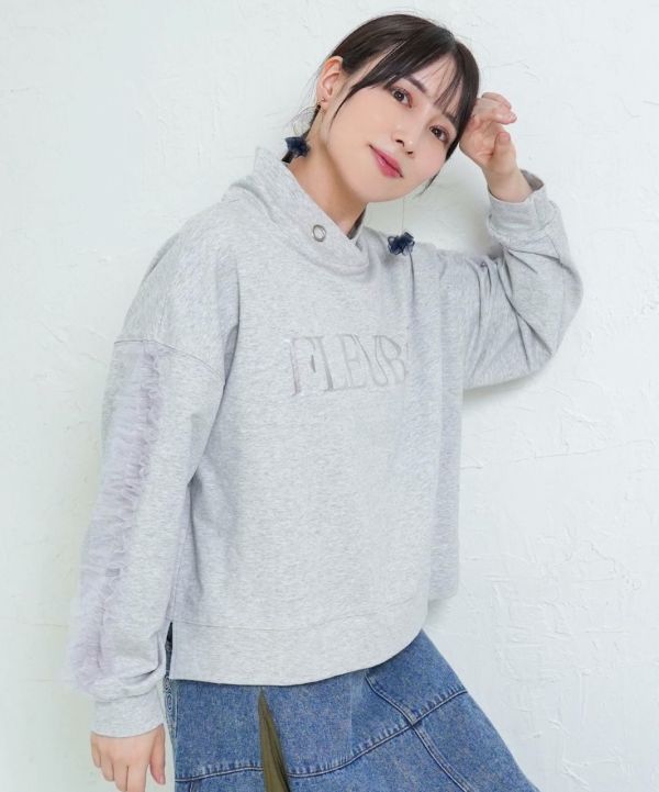 PREMIUM系-拼紗手袖造型上衣 