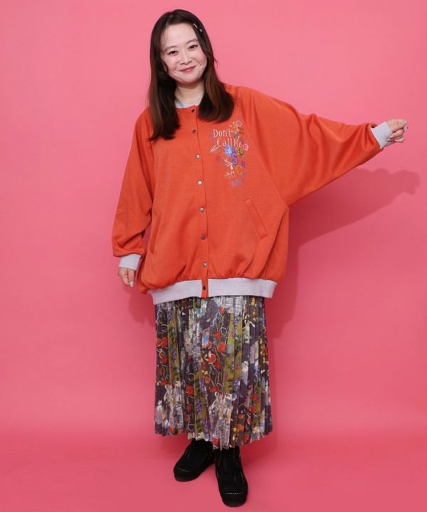 彩色娃頭排扣中長版外套 