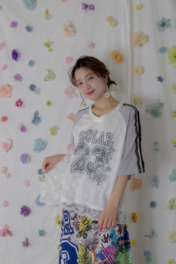 喬丹23蕾絲雙層上衣 