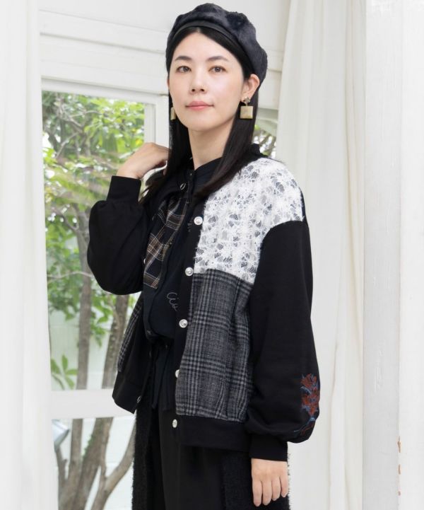 異材拼接短版外罩 