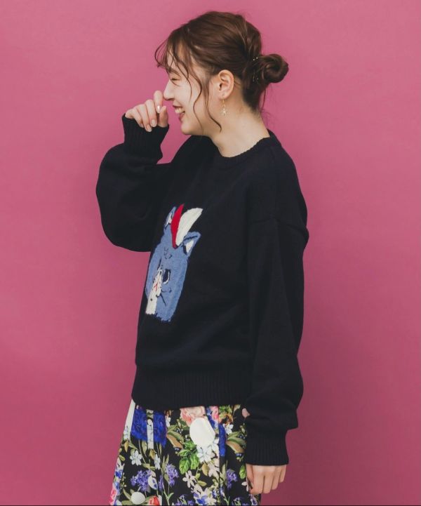 小愛貓針織上衣 