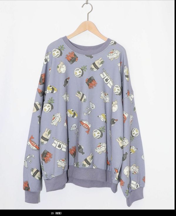 握壽司兔滿版大學上衣 