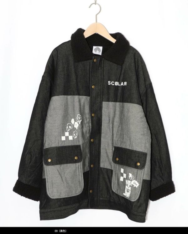 棋盤格娃娃拼接襯衫 