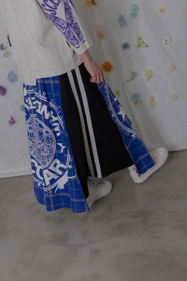 貓咪花朵圓形LOGO裙 