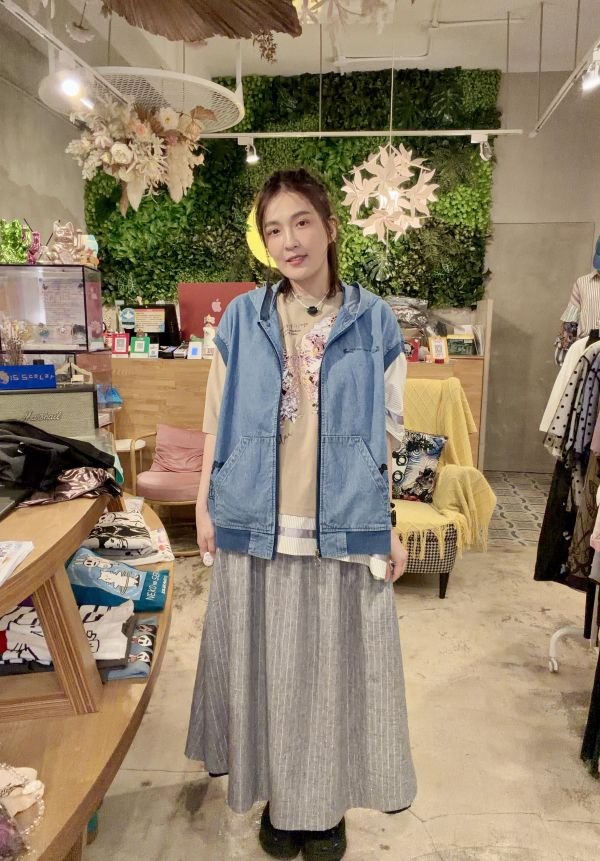 樂器之蝶拼接上衣 