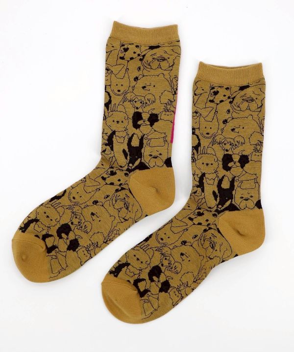 秋冬9月-狗狗滿版襪 