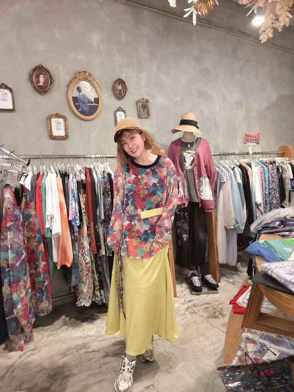 魚尾花繩腰帶裙 