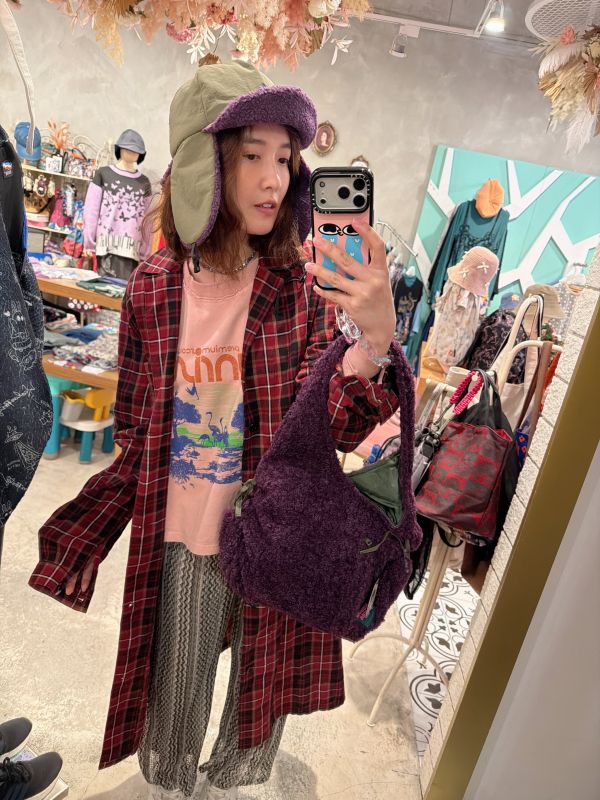 兩用三角毛毛包 