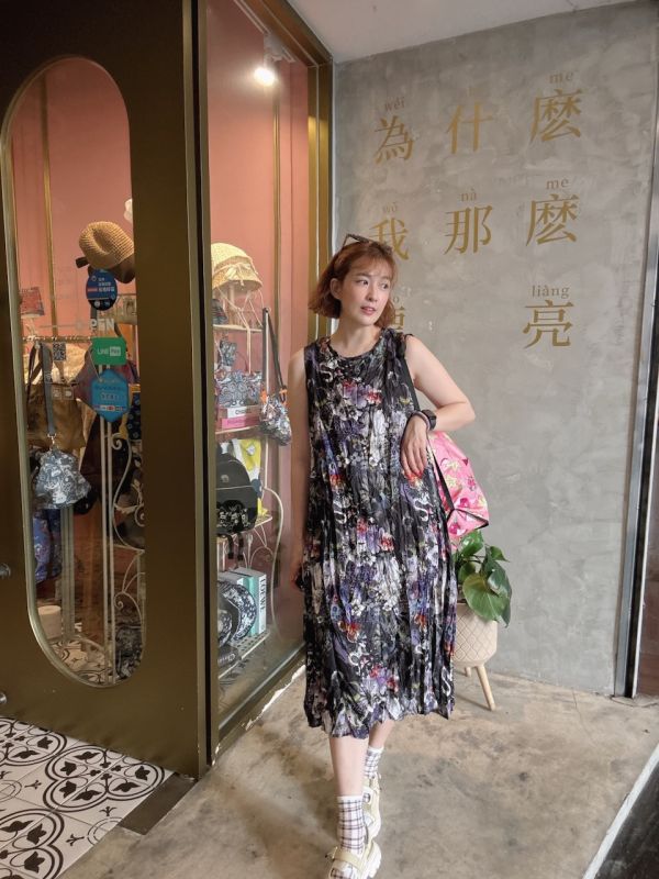 動物花豹紋背心洋裝 