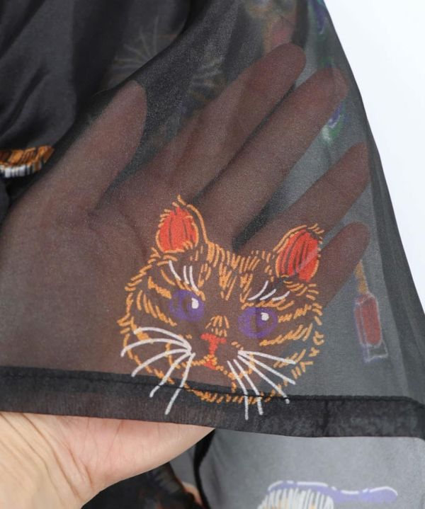 貓咪糖果紙立體造型襯衫 