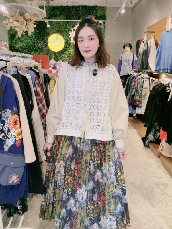 聚寶盆塗鴉百褶裙 