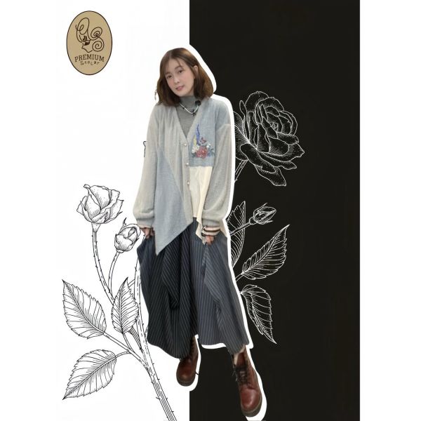 異材質羽毛絨拼接外罩 