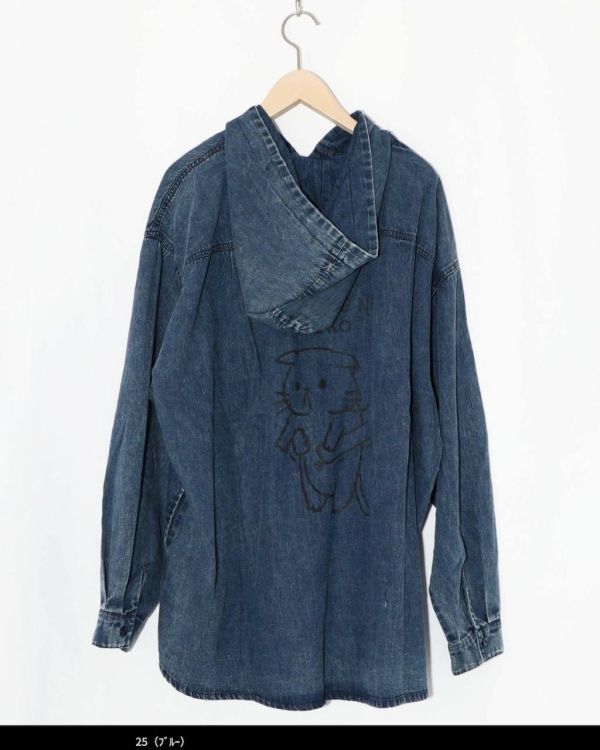 關於長胖的貓連帽襯衫 