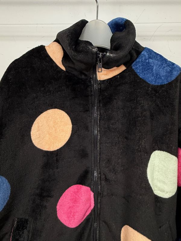 彩色點點法蘭絨外套 