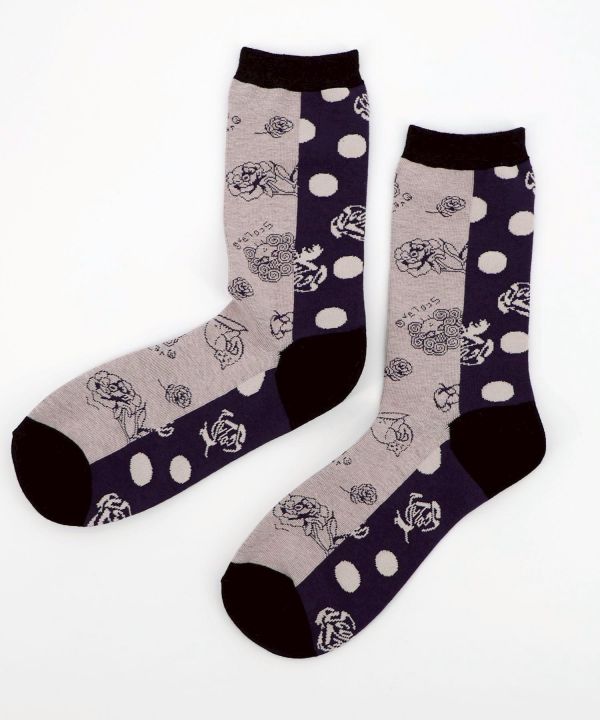 秋冬9月-撞色點點襪 