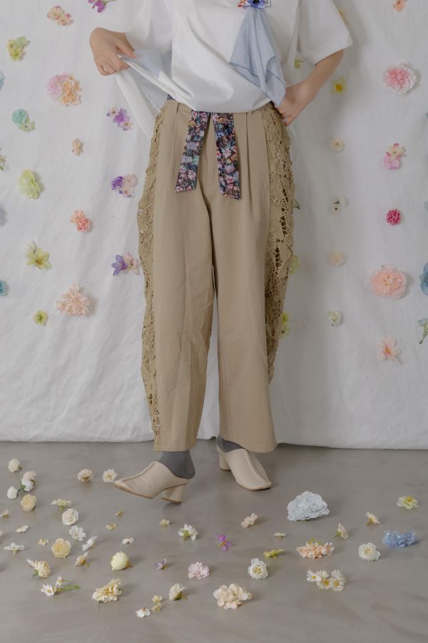 蝴蝶簍空睡帶褲 