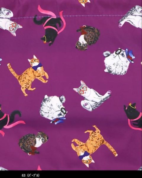 防水塗鴉貓咪束口包 