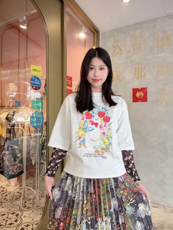 優雅貓咪真兩件式上衣 