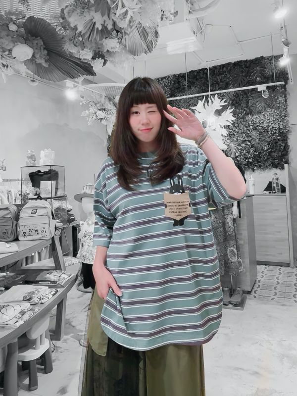 兔爸爸找兔兔條紋上衣 