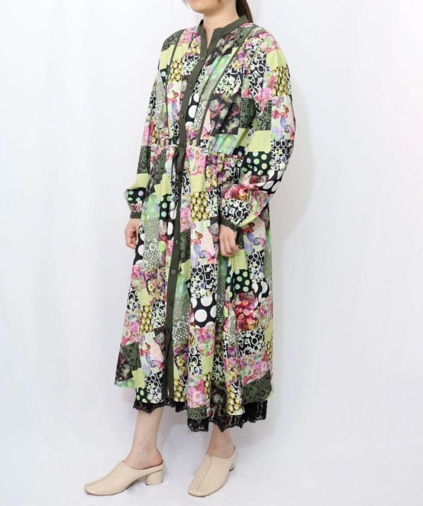 點點花朵襯衫洋裝 