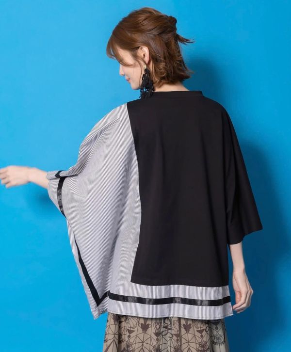 樂器之蝶拼接上衣 