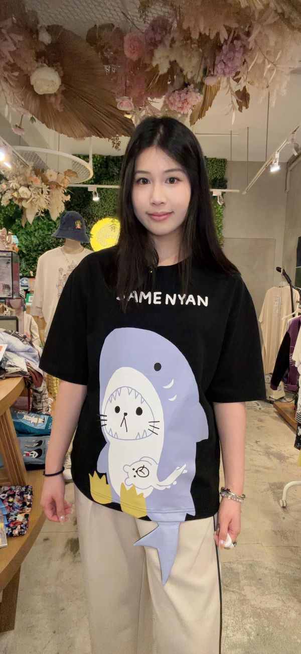 貓咪偽裝鯊魚企鵝上衣 