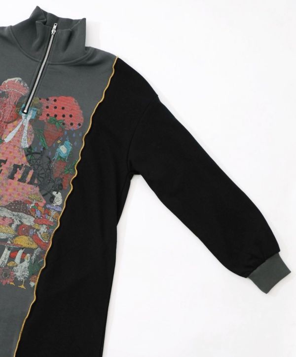 暗黑愛麗絲朵朵線條運動洋裝 