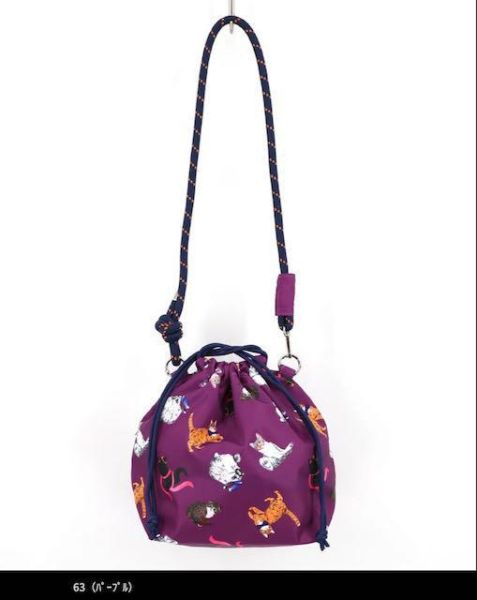 防水塗鴉貓咪束口包 