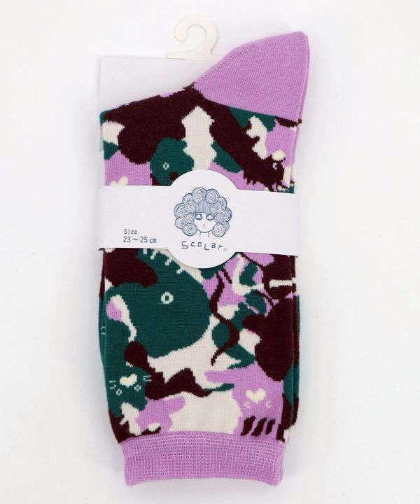 秋冬9月-迷彩貓咪襪 