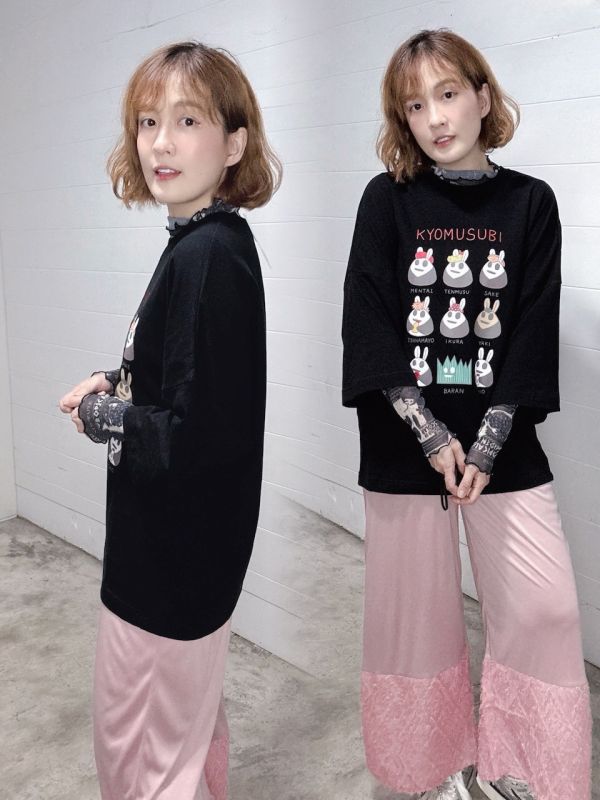 羽毛蕾絲內搭寬褲 